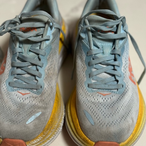 Hoka Running Shoes - Gray and Orange size 7.5 - Picture 2 of 8